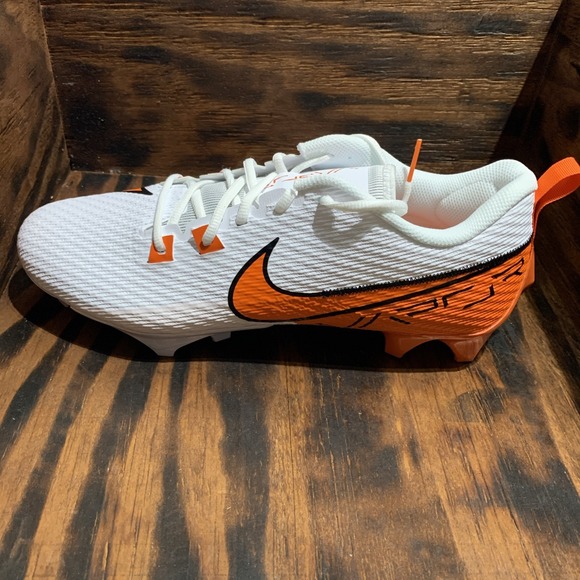 Nike Vapor Edge Speed 360 2 White Brilliant Orange FQ4045-100 Cleats Size 12 - Picture 1 of 9